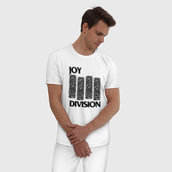 Пижама хлопковая мужская Joy Division - rock, цвет: белый — фото 2