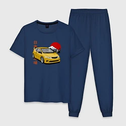 Пижама хлопковая мужская Honda Civic 5d Type-r, цвет: тёмно-синий