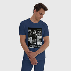 Пижама хлопковая мужская Depeche Mode 101 Vintage 1988, цвет: тёмно-синий — фото 2