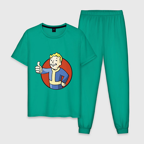 Мужская пижама Vault boy like / Зеленый – фото 1