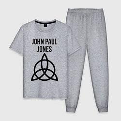 Пижама хлопковая мужская John Paul Jones - Led Zeppelin - legend, цвет: меланж