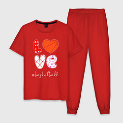 Мужская пижама LOVE basketball сердечки