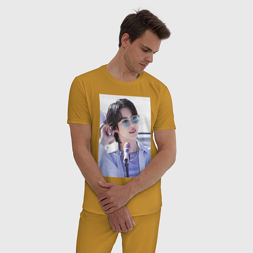 Мужская пижама Мировой красавчик Джин / Горчичный – фото 3