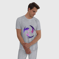 Пижама хлопковая мужская Электро элемент, цвет: меланж — фото 2