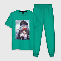Пижама хлопковая мужская Красотка Владилена - 86, цвет: зеленый