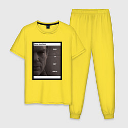 Пижама хлопковая мужская Декстер новая кровь арт, цвет: желтый