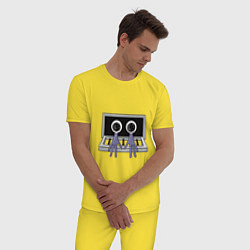 Пижама хлопковая мужская Пёрпл, цвет: желтый — фото 2