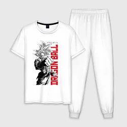 Пижама хлопковая мужская Dragon Ball - Son Goku - Character, цвет: белый