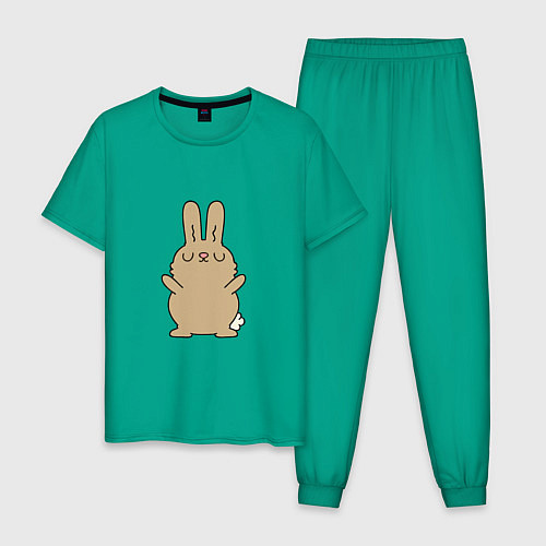 Мужская пижама Rabbit chill / Зеленый – фото 1