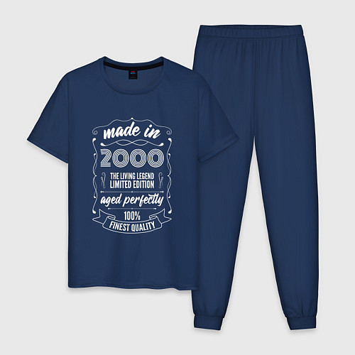 Мужская пижама Made in 2000 retro old school / Тёмно-синий – фото 1