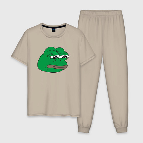 Мужская пижама Лягушонок Пепе-Frog Pepe / Миндальный – фото 1
