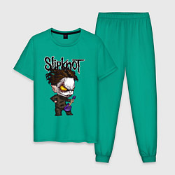 Пижама хлопковая мужская Slipknot - art, цвет: зеленый