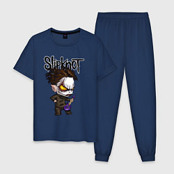 Пижама хлопковая мужская Slipknot - art, цвет: тёмно-синий