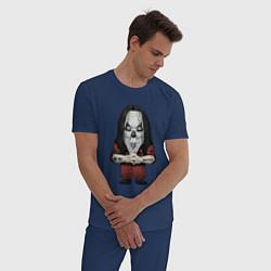 Пижама хлопковая мужская Seven slipknot, цвет: тёмно-синий — фото 2
