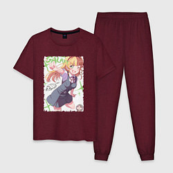 Пижама хлопковая мужская Сумирэ Хэанна art - Love Live Superstar, цвет: меланж-бордовый