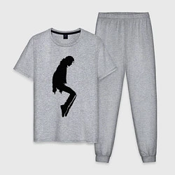 Пижама хлопковая мужская Силуэт Майкла Джексона - Minimalism, цвет: меланж