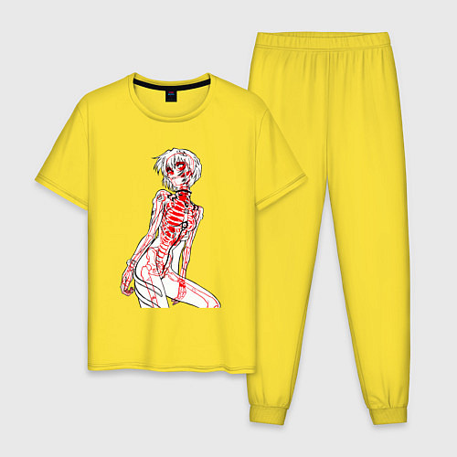 Мужская пижама Просто Рей Аянами - Ева / Желтый – фото 1