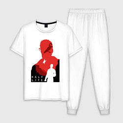 Пижама хлопковая мужская Half life - Freeman, цвет: белый