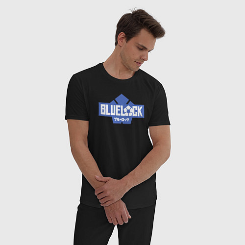 Мужская пижама Logo Blue Lock / Черный – фото 3