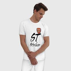 Пижама хлопковая мужская Arsenal - London - striker, цвет: белый — фото 2