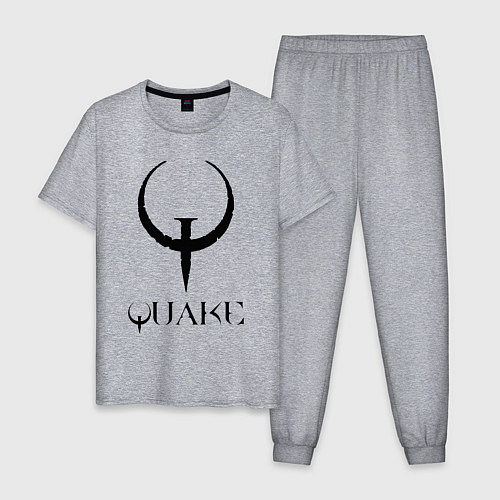 Мужская пижама Quake I logo / Меланж – фото 1