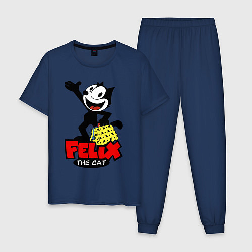 Мужская пижама Cat Felix magic bag / Тёмно-синий – фото 1