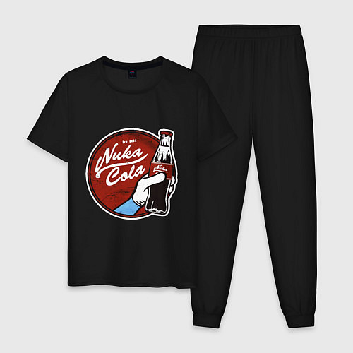 Мужская пижама Nuka cola sticker / Черный – фото 1