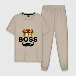 Мужская пижама BOSS и корона с усами