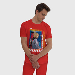 Пижама хлопковая мужская Непобедимый Майки, цвет: красный — фото 2