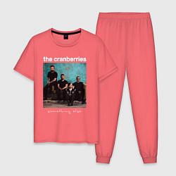 Пижама хлопковая мужская The Cranberries rock, цвет: коралловый
