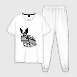 Мужская пижама Rabbit in patterns