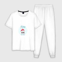 Пижама хлопковая мужская Символ 2023, цвет: белый