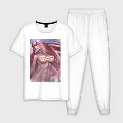Пижама хлопковая мужская Zero 2 censored, цвет: белый