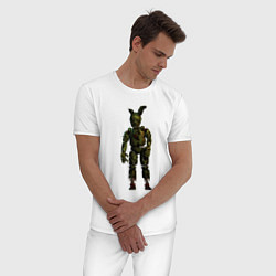 Пижама хлопковая мужская Springtrap, цвет: белый — фото 2
