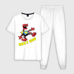 Пижама хлопковая мужская Project Playtime - Boxy Boo, цвет: белый