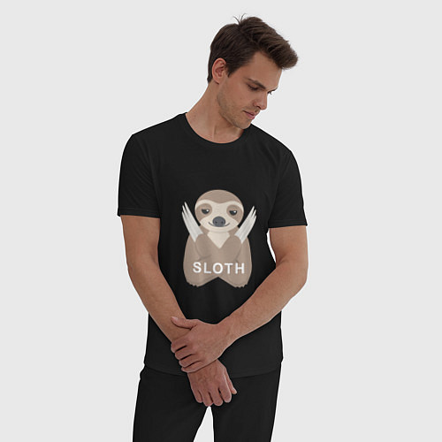 Мужская пижама Sloth / Черный – фото 3