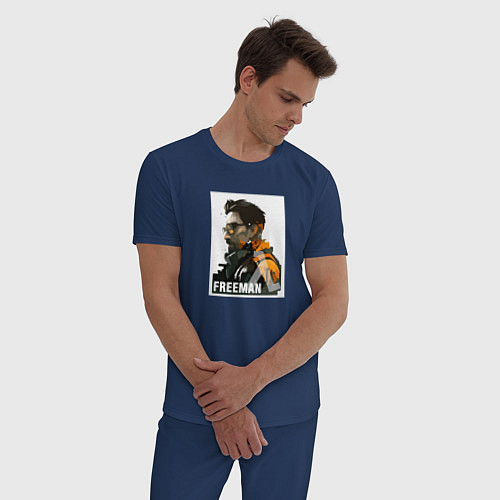 Мужская пижама Freeman hl2 / Тёмно-синий – фото 3