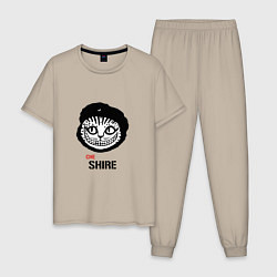 Пижама хлопковая мужская Che Shire, цвет: миндальный