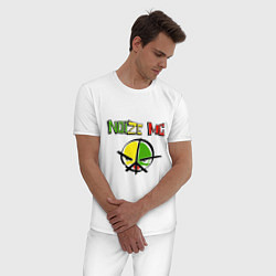 Пижама хлопковая мужская Noize MC rap, цвет: белый — фото 2