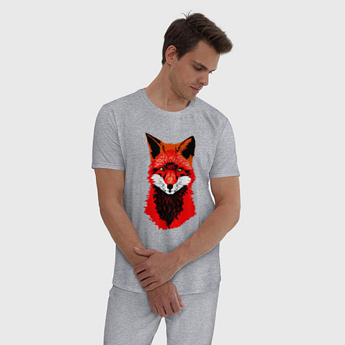 Мужская пижама Красный лис / Меланж – фото 3