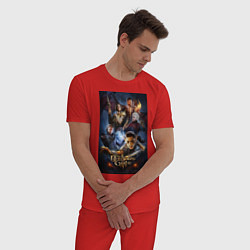 Пижама хлопковая мужская Baldurs Gate 3 art, цвет: красный — фото 2