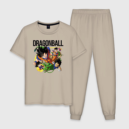 Мужская пижама Гоку из Dragonball / Миндальный – фото 1