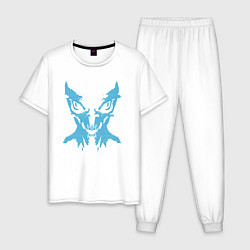 Пижама хлопковая мужская X-COM alien, цвет: белый