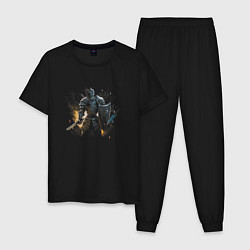 Пижама хлопковая мужская Войн со сломанным мечом, цвет: черный