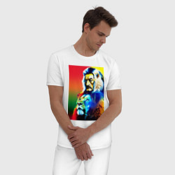 Пижама хлопковая мужская Salvador Dali and lion, цвет: белый — фото 2