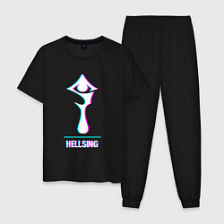 Мужская пижама Символ Hellsing в стиле glitch