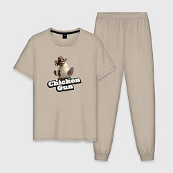 Мужская пижама Chicken Gun illustration