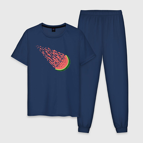 Мужская пижама Арбузный астероид / Тёмно-синий – фото 1