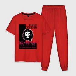 Пижама хлопковая мужская Эрнесто Че Гевара и революция, цвет: красный