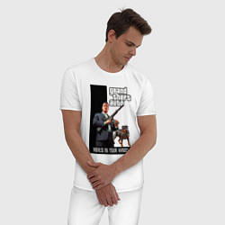 Пижама хлопковая мужская GTA Майкл де Санта, цвет: белый — фото 2